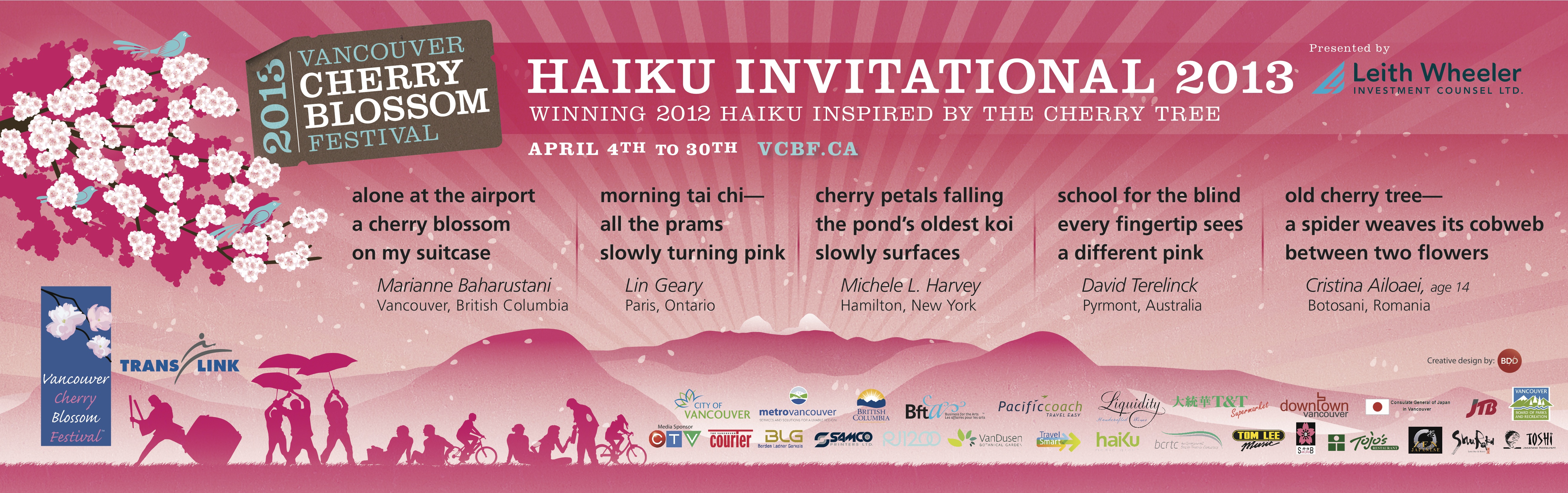 2012 Winning Haiku Vancouver Cherry Blossom Festival Vancouver Cherry